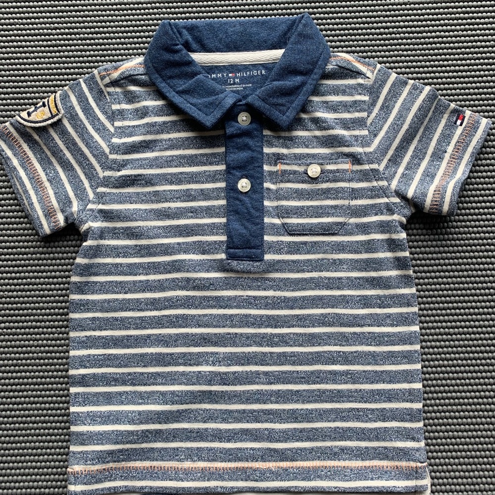 Tommy Hilfiger Striped Polo Shirt 12M NWOT